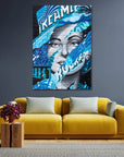Plakat - Blå kvinde kunst - admen.dk