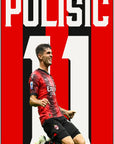 Plakat - Christian Pulisic kunst - admen.dk