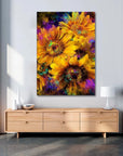 Plakat - Dansende solsikke blomster - admen.dk