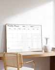 Plakat - Monthly Planner - Engelsk - admen.dk