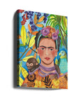 Canvas - Frida and her parrots