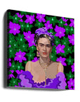 Canvas - Frida in Purple flowers - Admen.dk