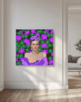 Canvas - Frida in Purple flowers - Admen.dk