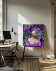 Canvas - Frida in Purple flowers - Admen.dk
