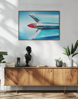 Poster - US classic car 1959 Sedan Deville tail fin abstract