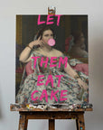 Canvas - Let Them Eat Cake, Bubble Gum Vintage Portrait