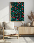 Plakat - Red Flowers 51 - Admen.dk