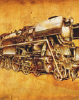 Poster - Train Sepia Illustration 13