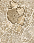 Plakat - Sepia map of Tokyo
