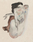 Poster - Crouching Nude In Shoes and Black Stockings 1912
