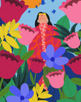 Plakat - Woman in Flower Garden - Admen.dk