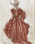 Plakat - Woman In A Red Striped Dress - Ute Rathmann