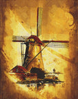 Poster - Windmill - Sepia Illustration 66