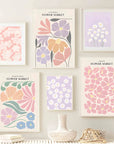 Plakat - Blomster i farver - Flower market - admen.dk