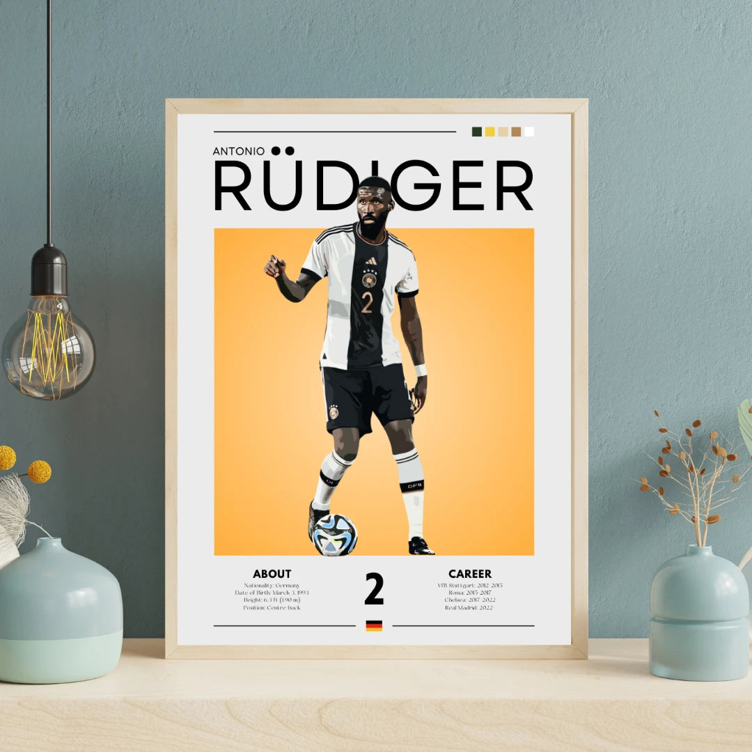 Poster - Antonio Rüdiger graphic art