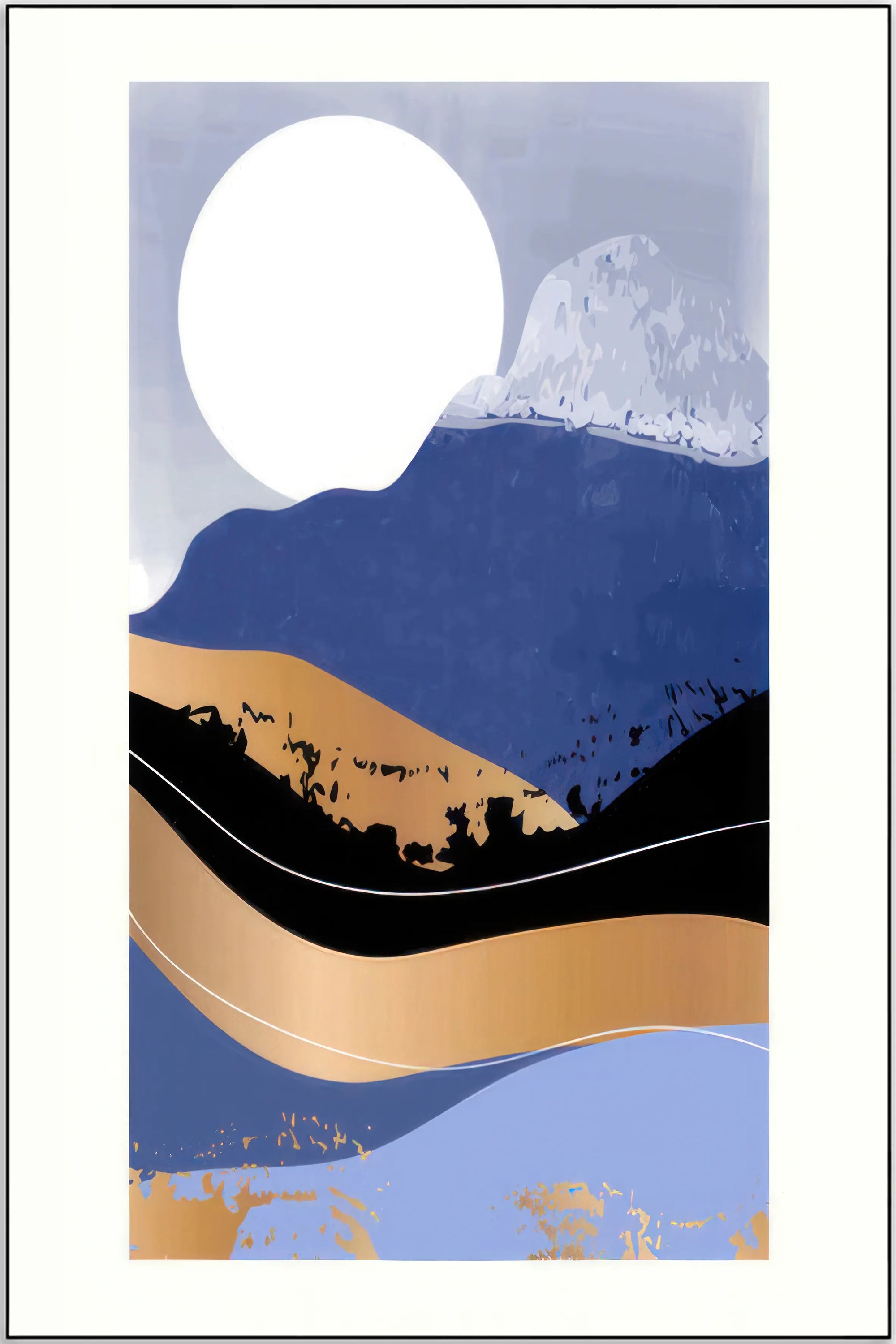 Plakat - Blå udsigt kunst - Admen.dk