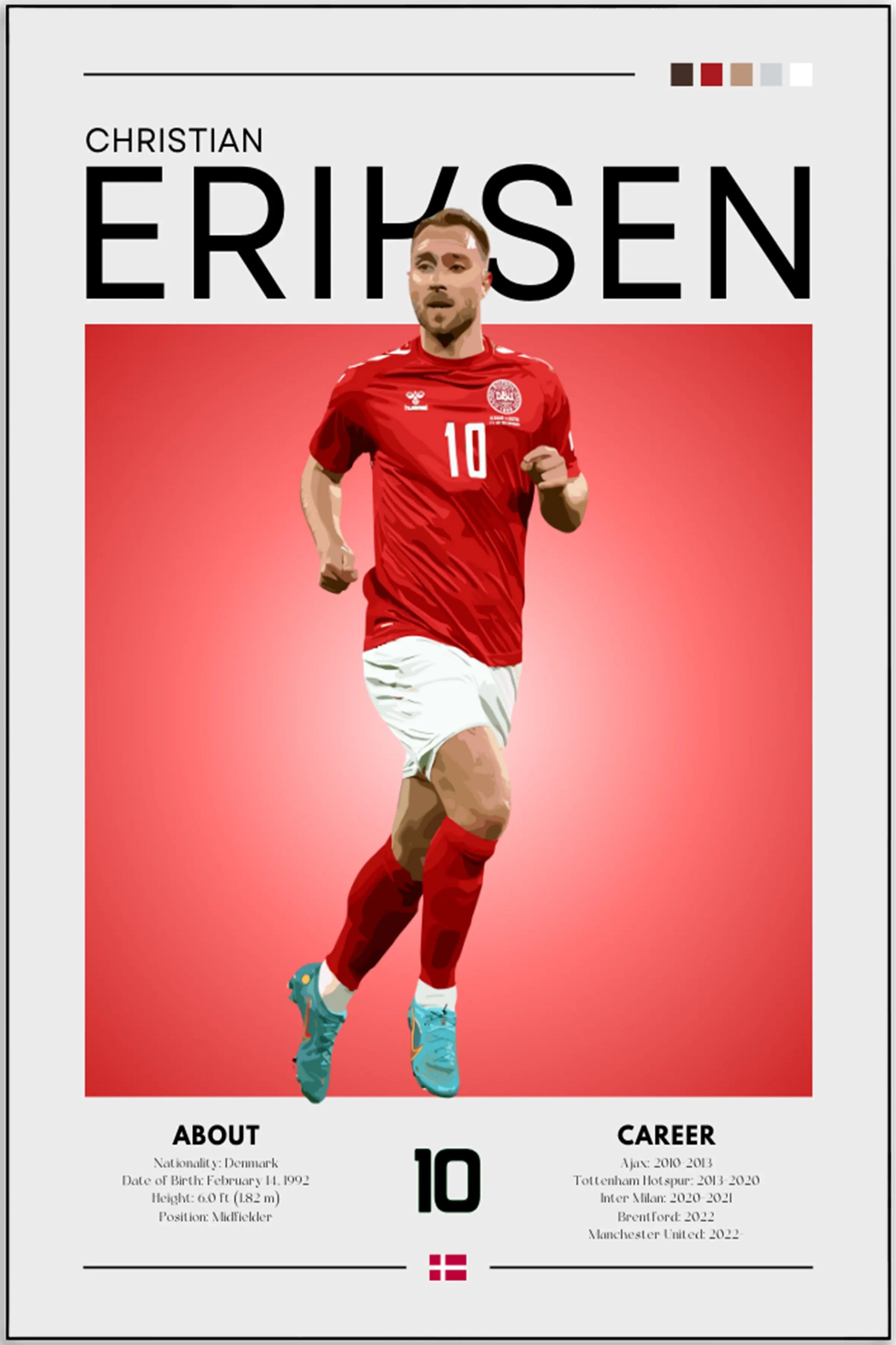 Poster - Christian Eriksen graphic look