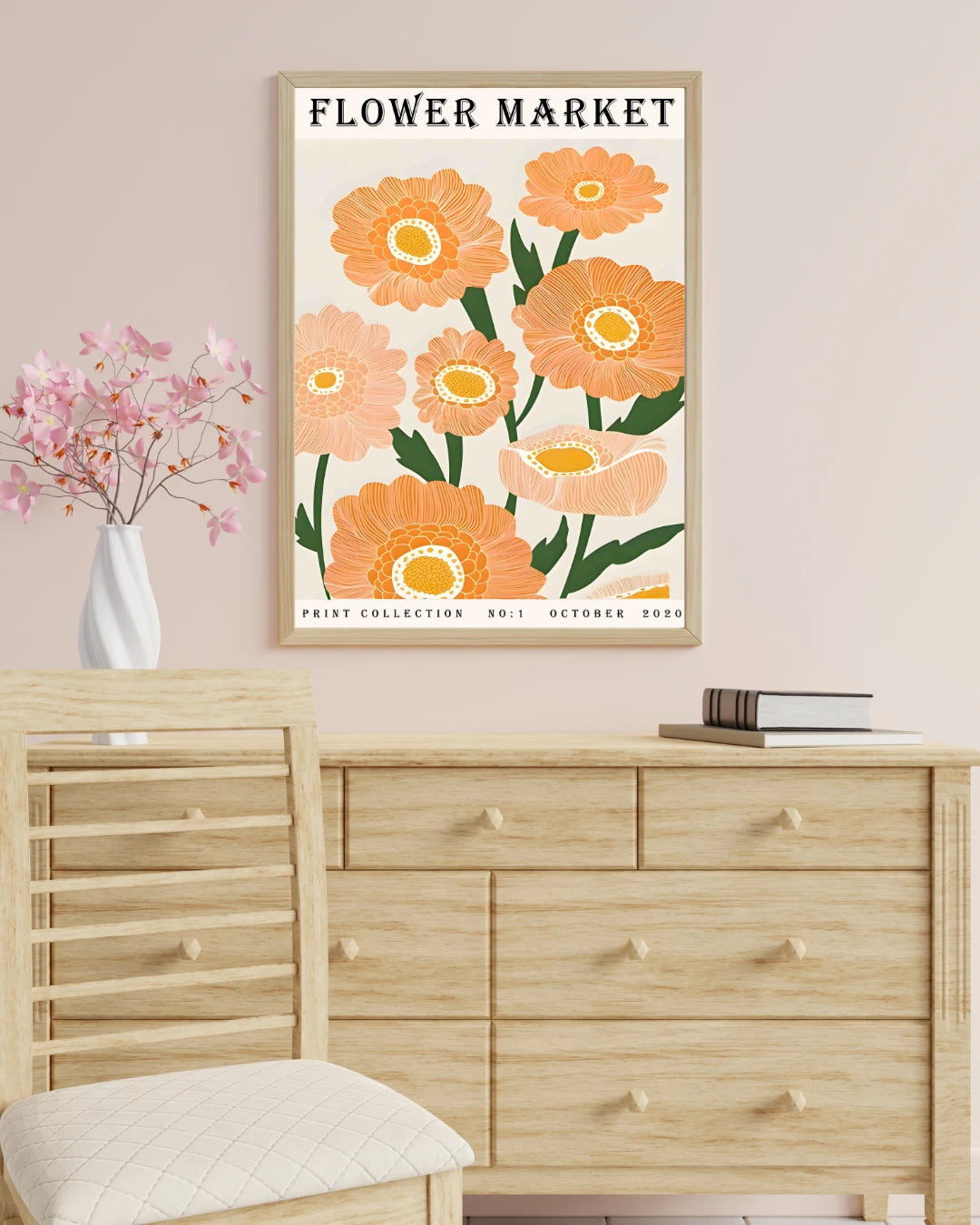 Poster - Autumn art - Flower market