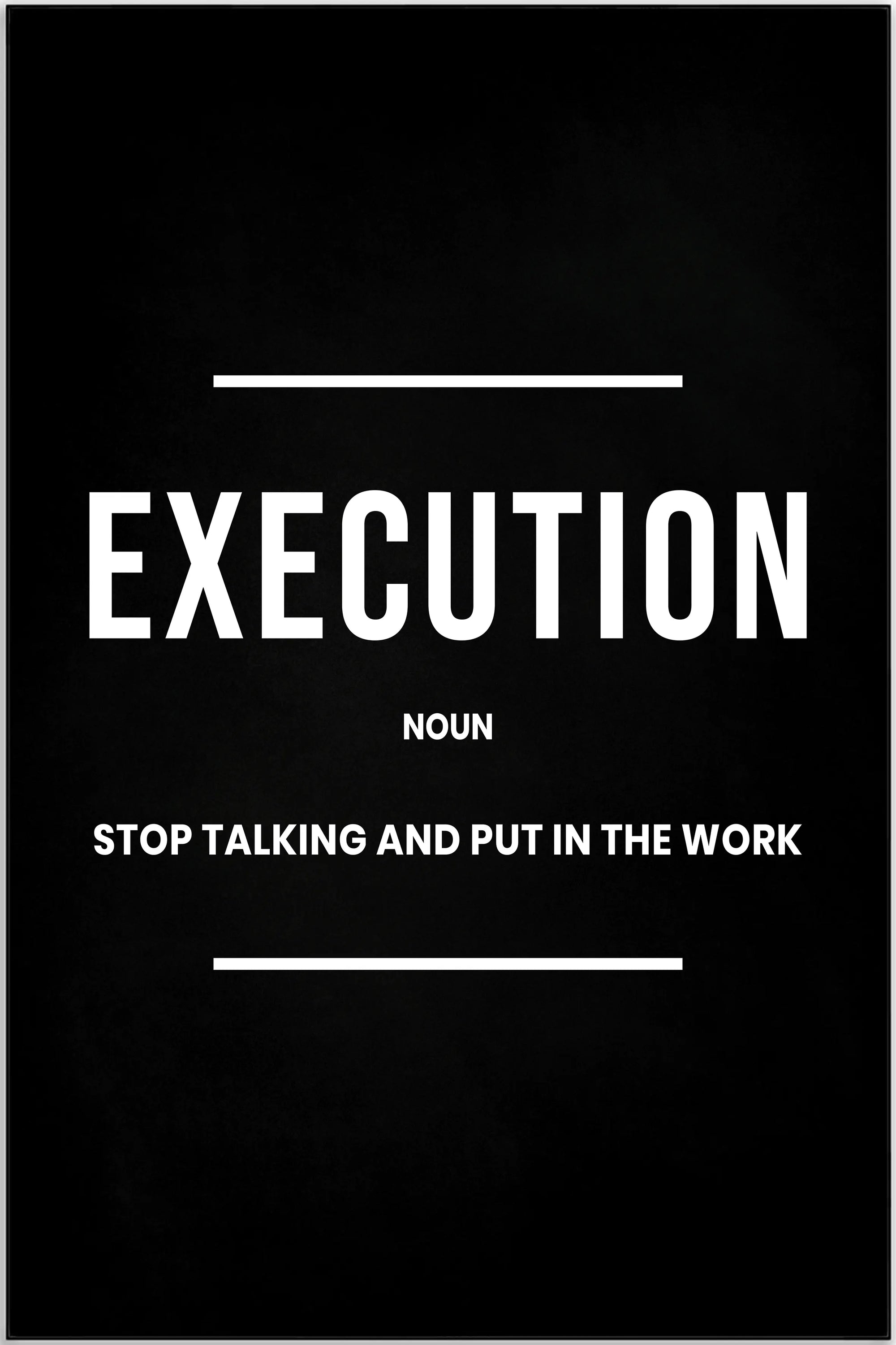 Plakat - Execution noun citat - Admen.dk