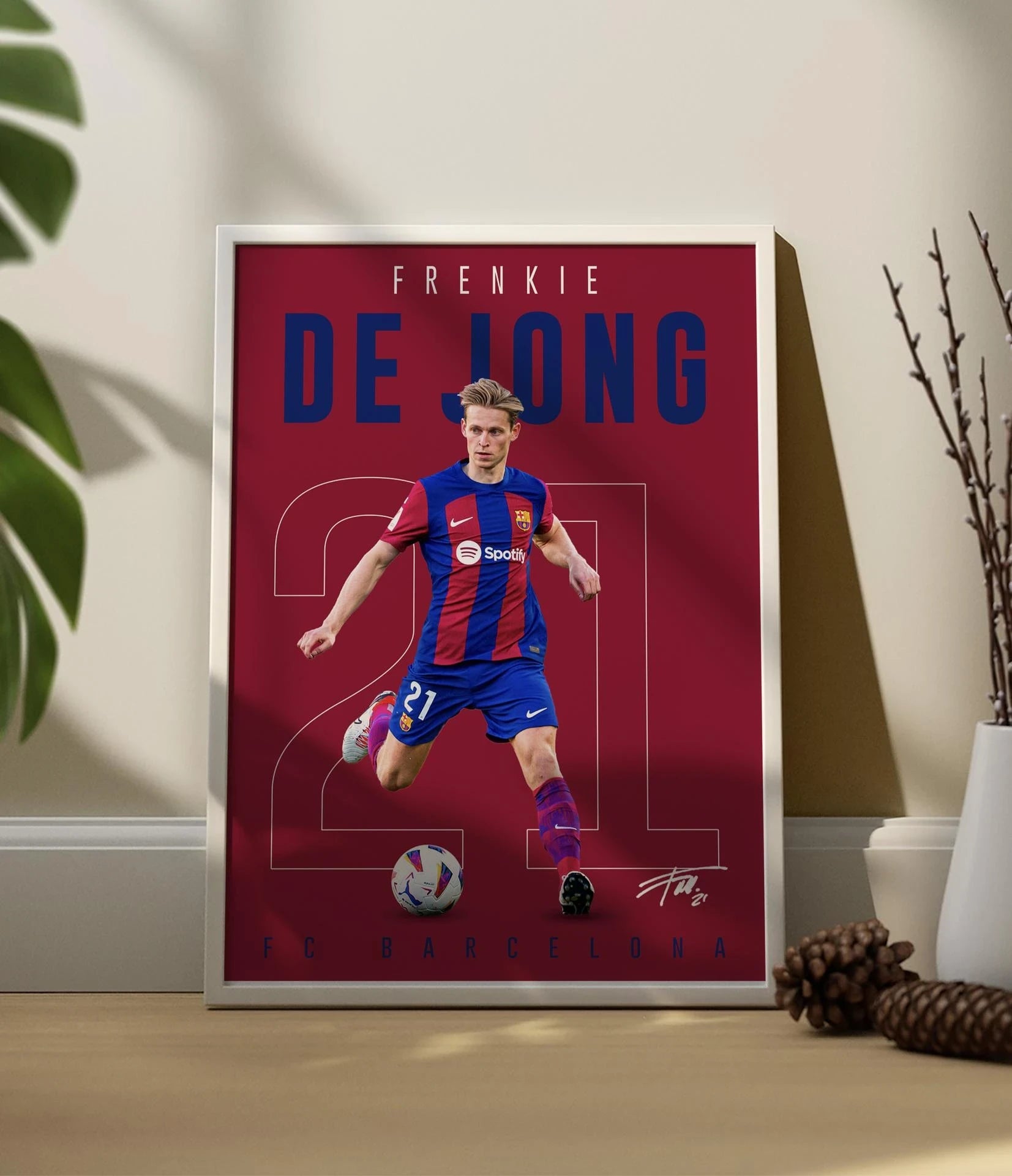 Plakat - Frankie de Jong i barca farver - Admen.dk