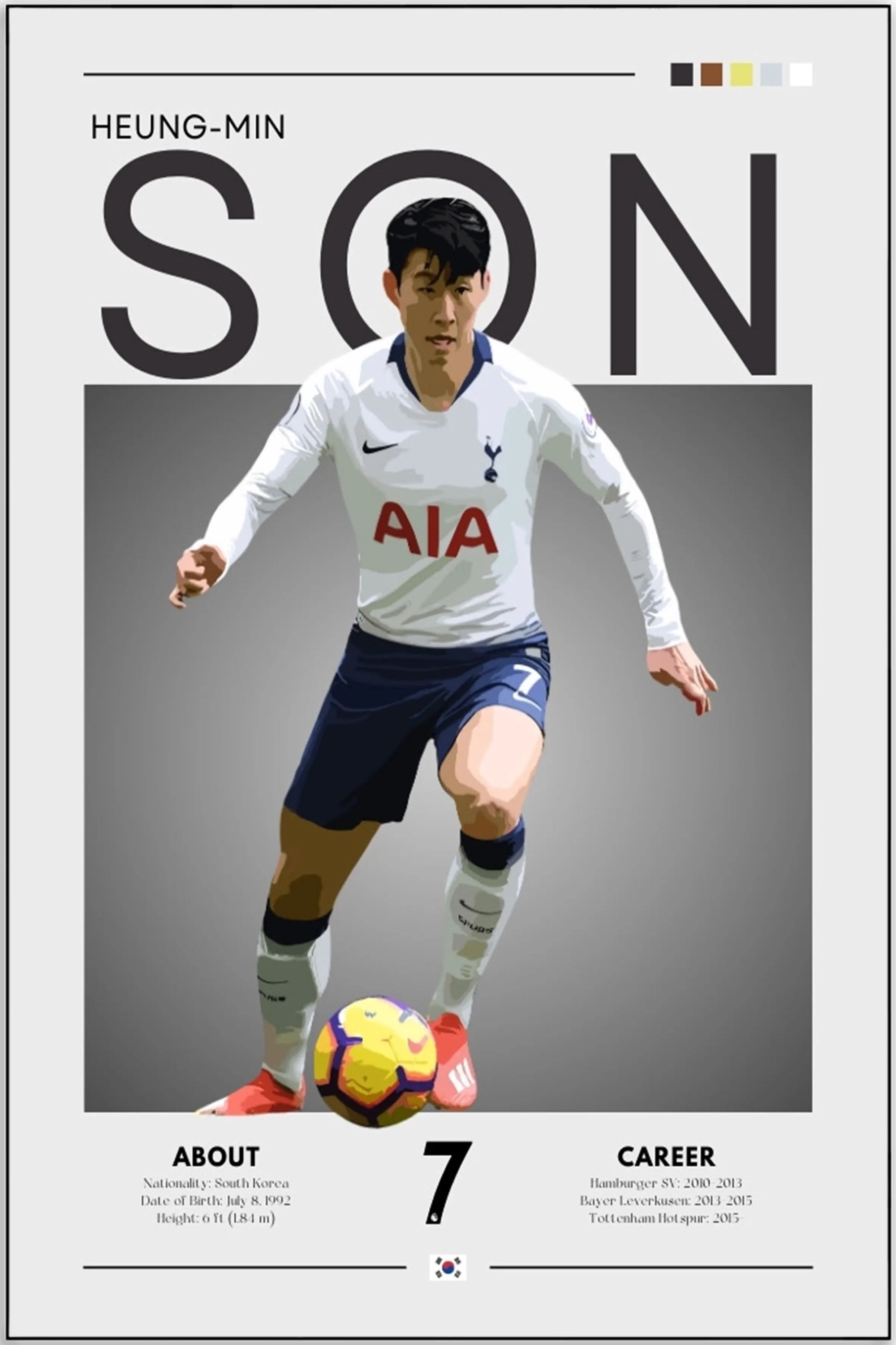 Plakat - Heung-Min Son grafisk look - admen.dk