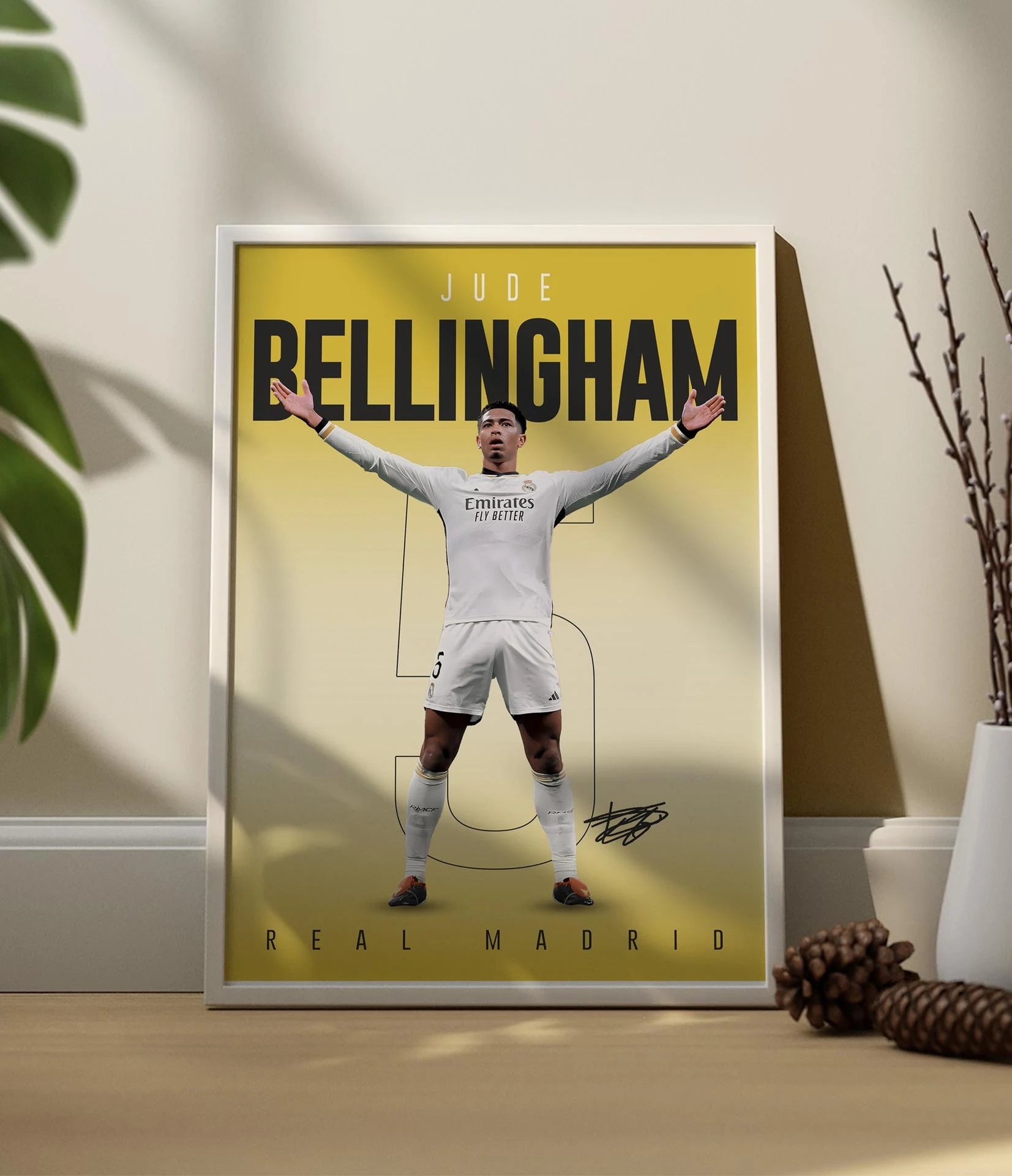 Plakat - Jude Bellingham i farver - Admen.dk