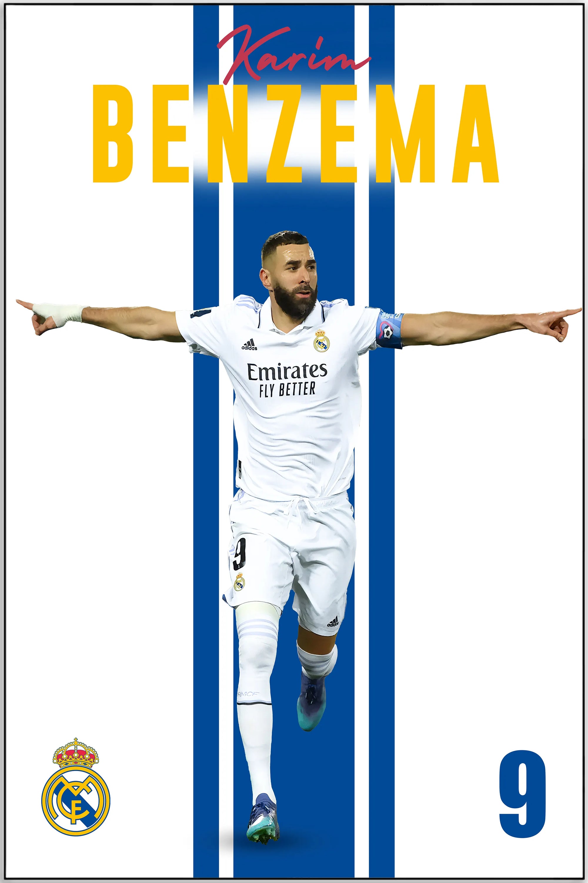 Plakat - Karim Benzema - admen.dk
