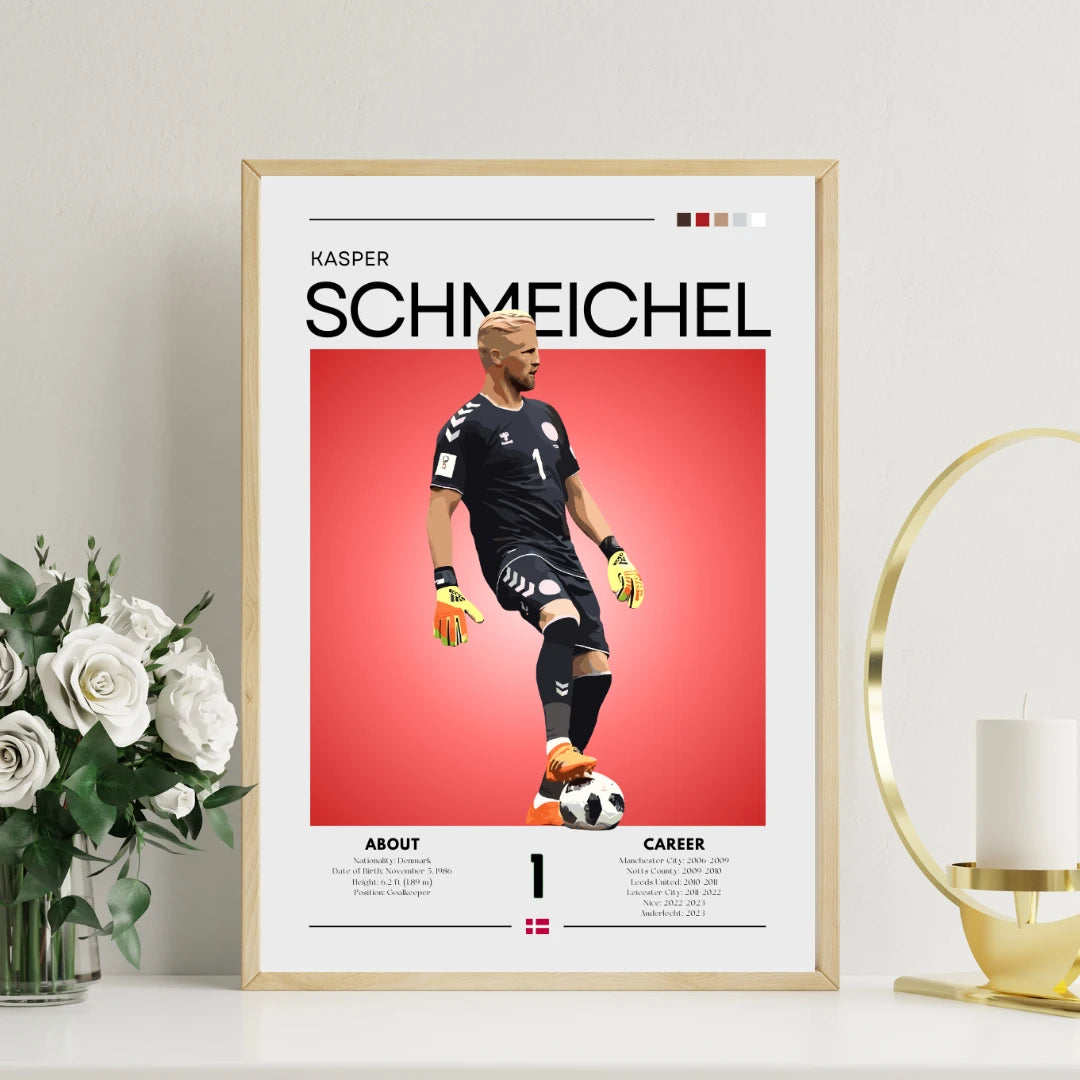 Plakat - Kasper Schmeichel grafisk look - Admen.dk