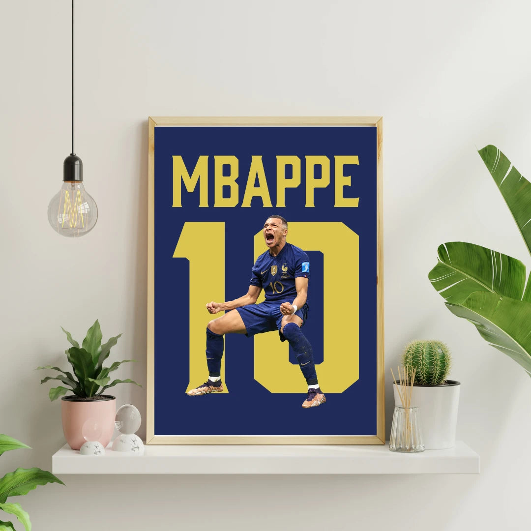 Plakat - Kylian Mbappe 10 - Admen.dk