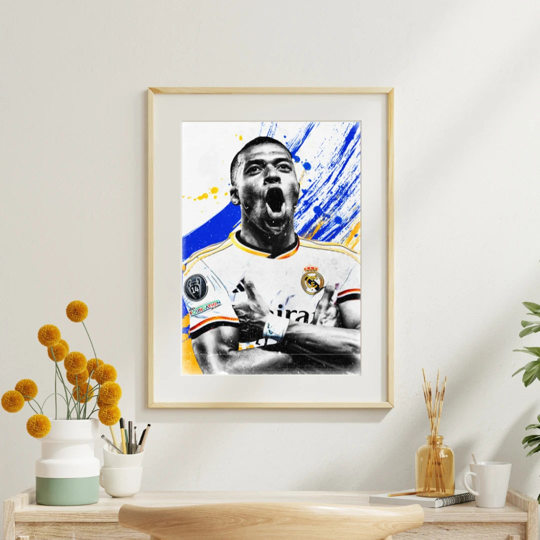 Plakat - Kylian Mbappe Street kunst - Admen.dk