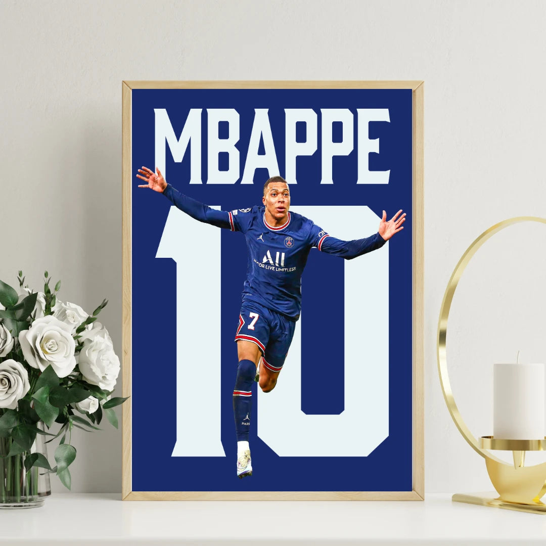 Plakat - Kylian Mbappe efter sejr - Admen.dk
