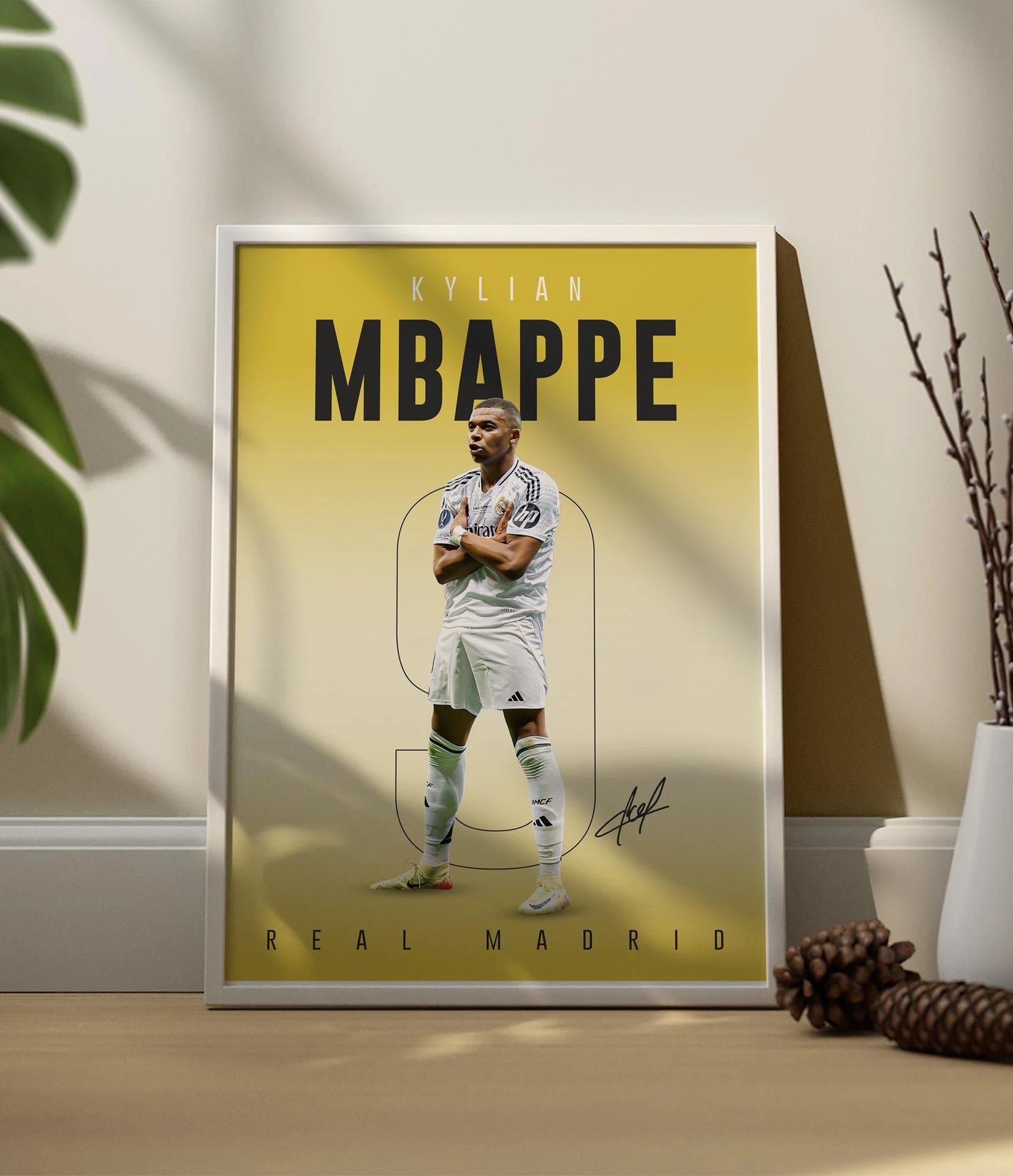 Plakat - Kylian Mbappe i farver - Admen.dk