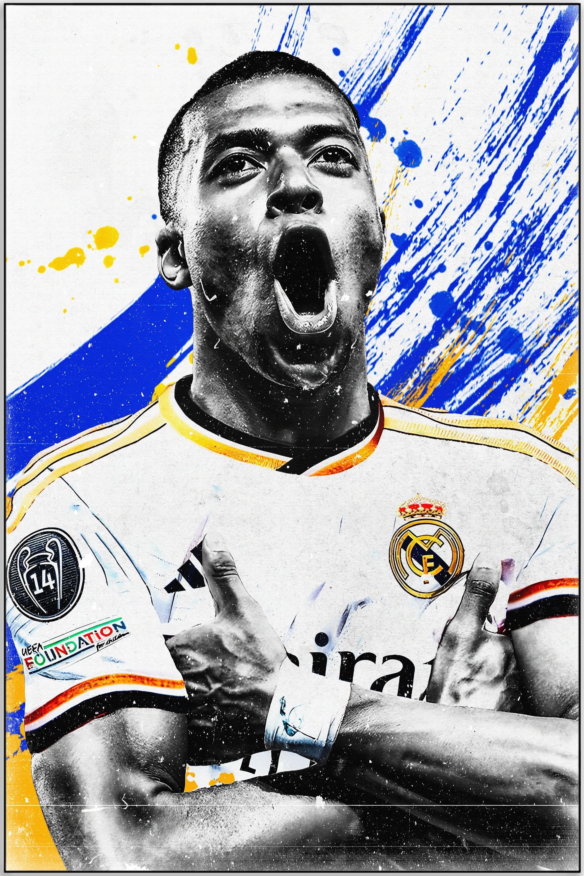 Plakat - Kylian Mbappe Street kunst - Admen.dk