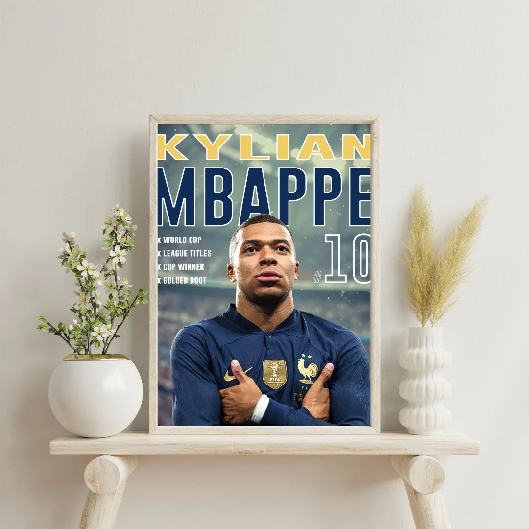 Plakat - Kylian Mbappe style - Admen.dk