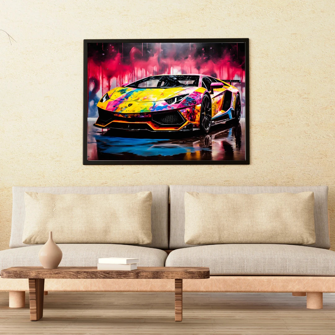 Plakat - Lamborghini streetkunst - Admen.dk