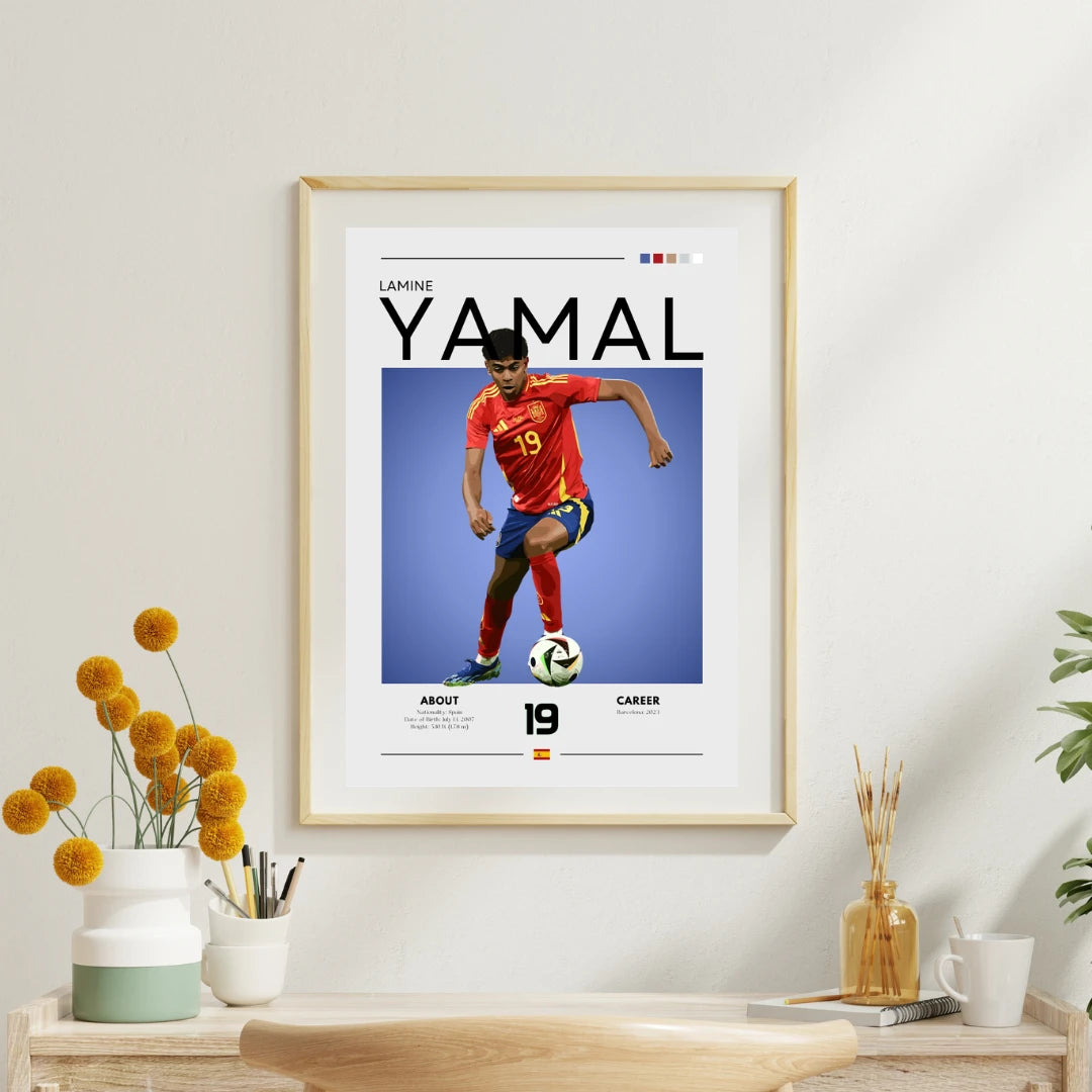Plakat - Lamine Yamal grafisk look - Admen.dk