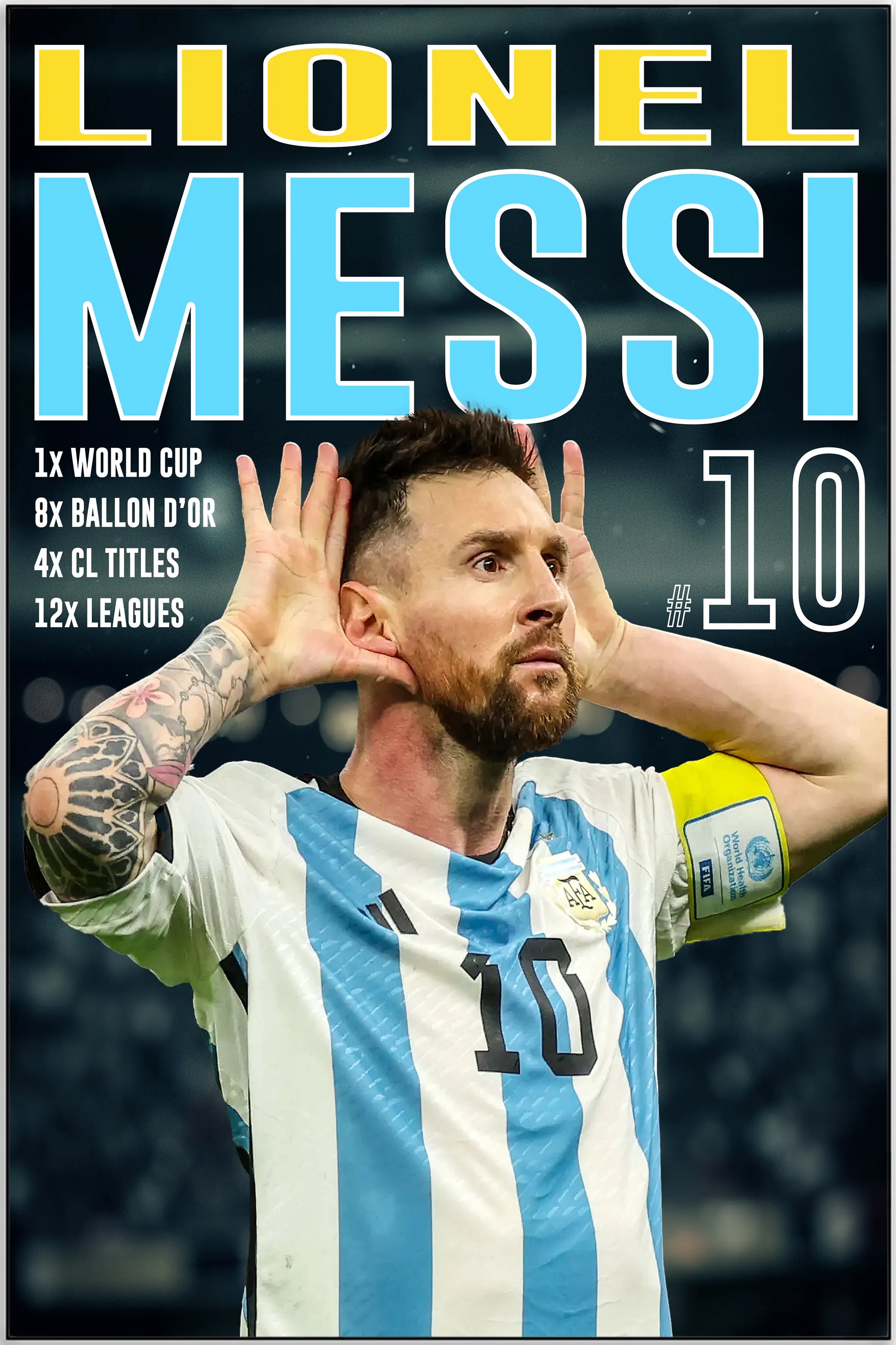 Plakat - Leo Messi style - Admen.dk