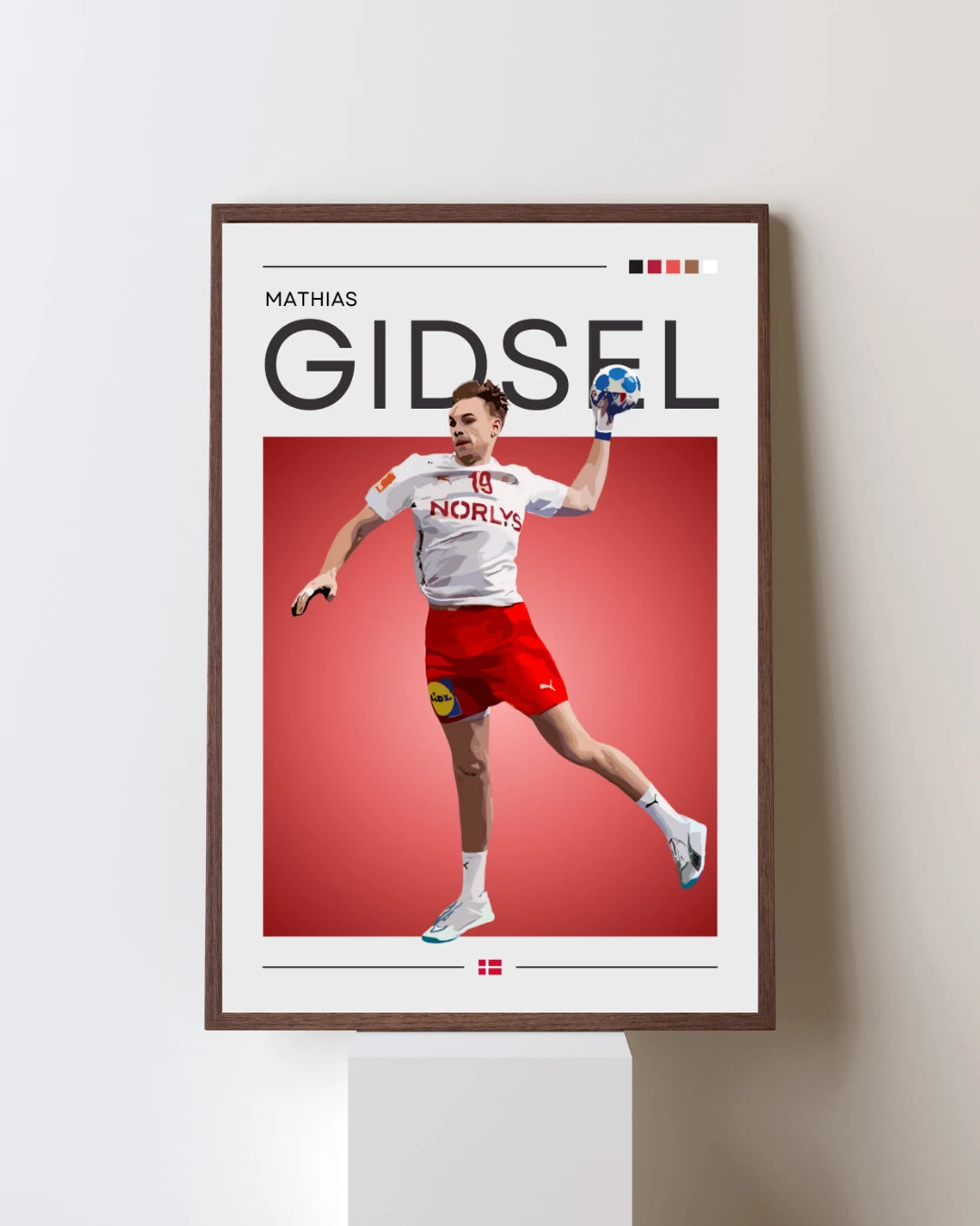 Plakat - Mathias Gidsel grafisk look - Admen.dk