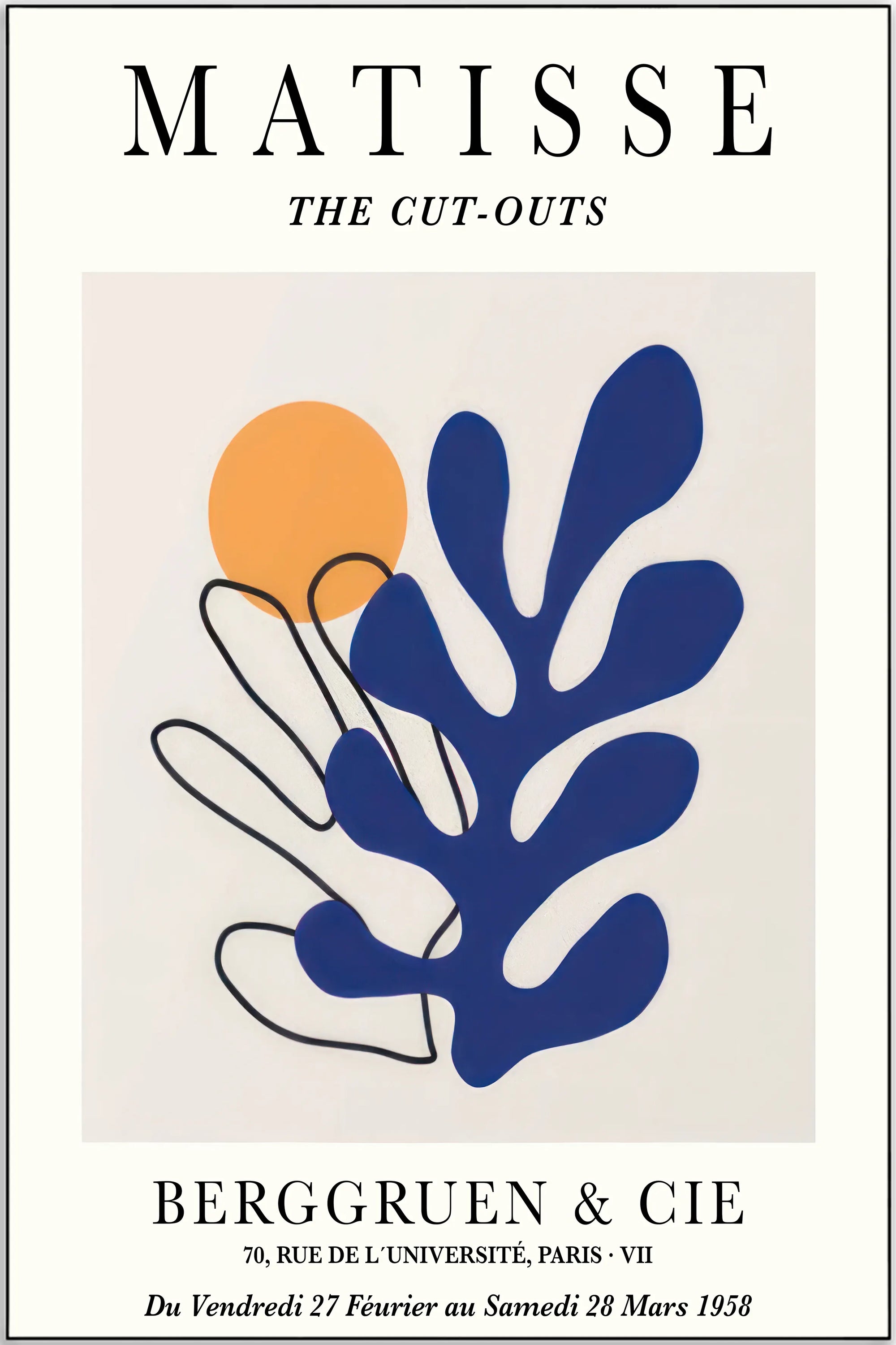 Plakat - Matisse - The cut-outs 1958 kunst - admen.dk
