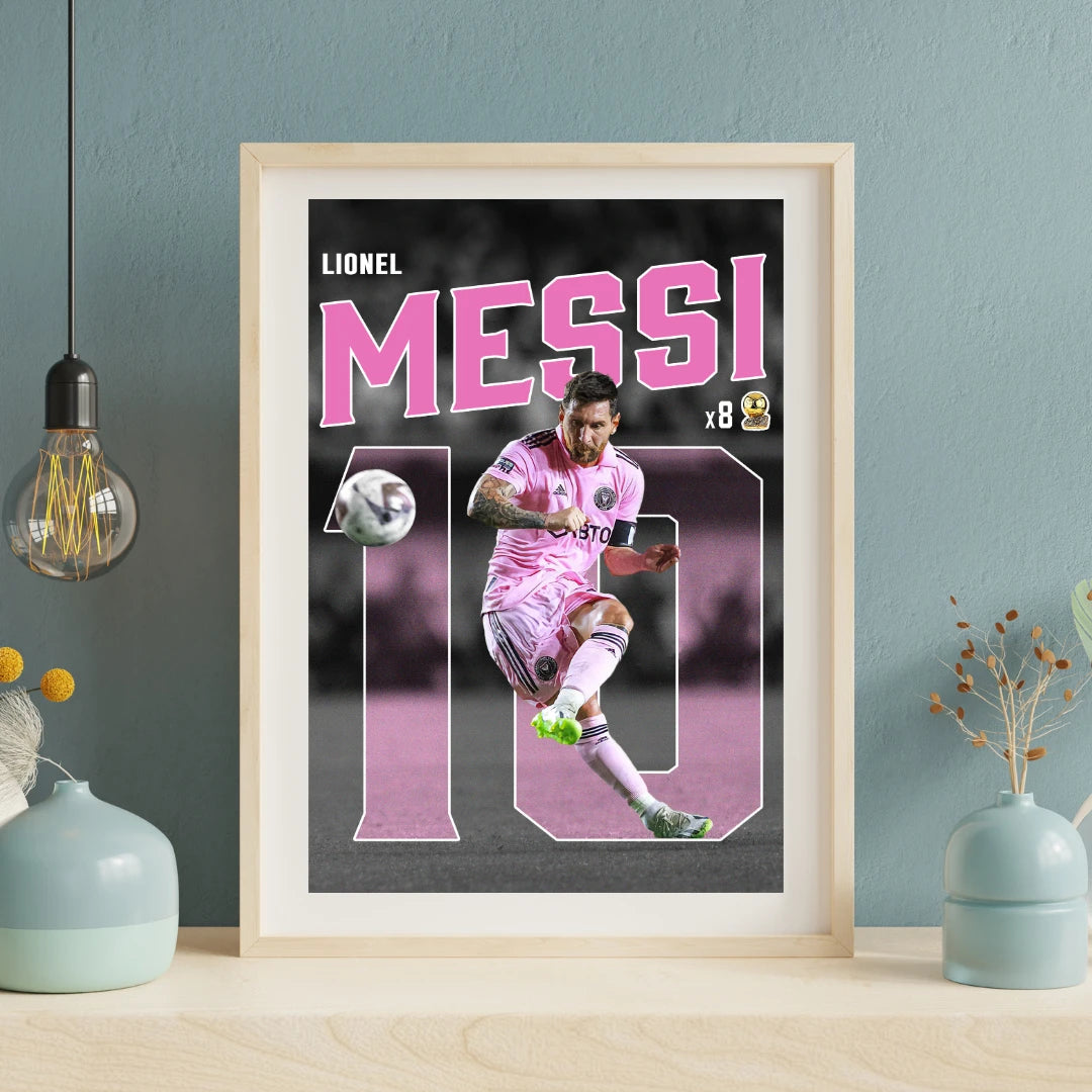 Plakat - Messi Inter Miami kunst - Admen.dk