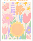 Plakat - New York i farver - Flower market - admen.dk