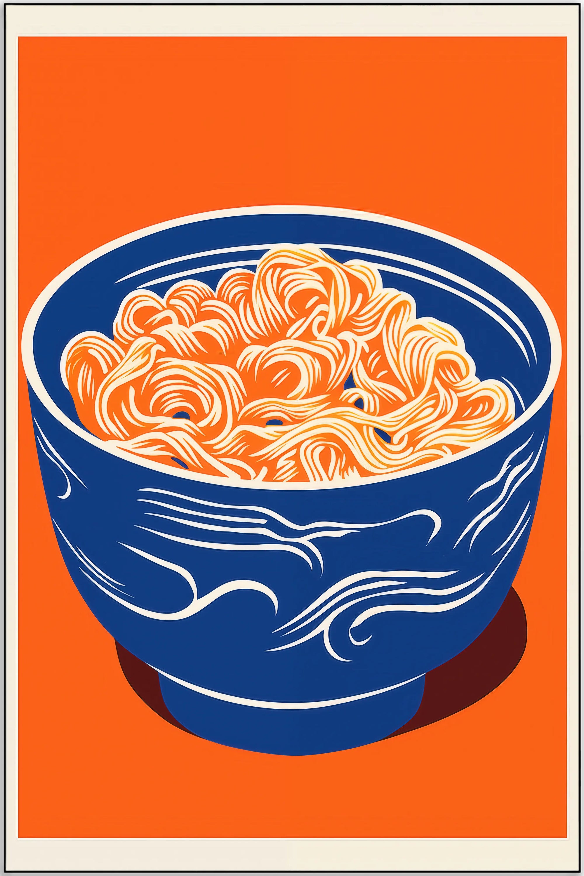 Poster - Noodles in orange art