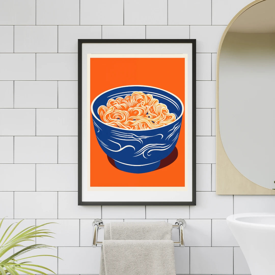 Poster - Noodles in orange art