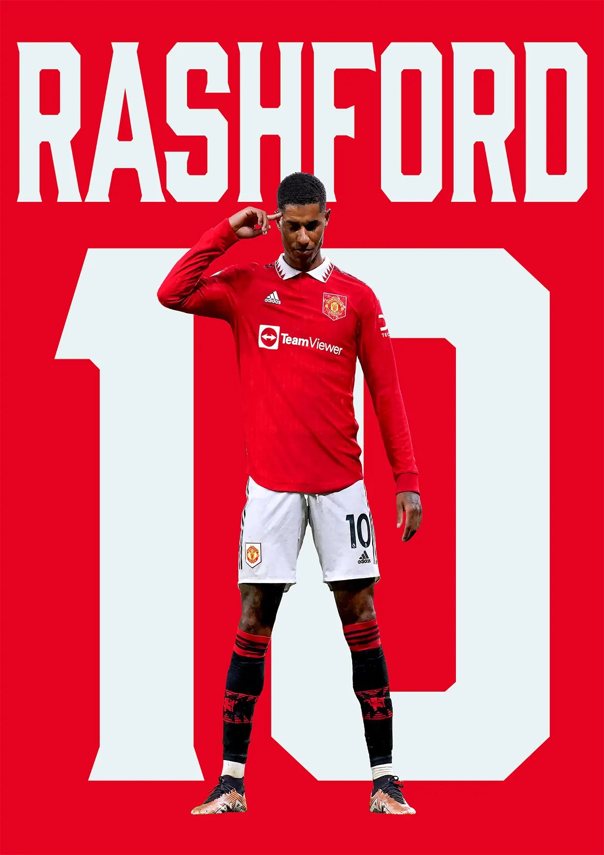Plakat - Marcus Rashford efter sejr - admen.dk