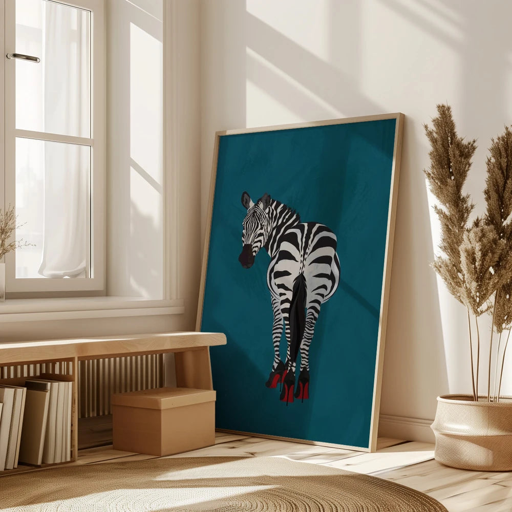 Plakat - Sarah Manovski - Zebra heels - Admen.dk