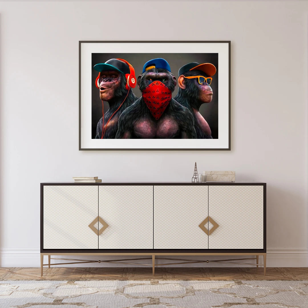 Plakat - Smarte gorillaer - Admen.dk