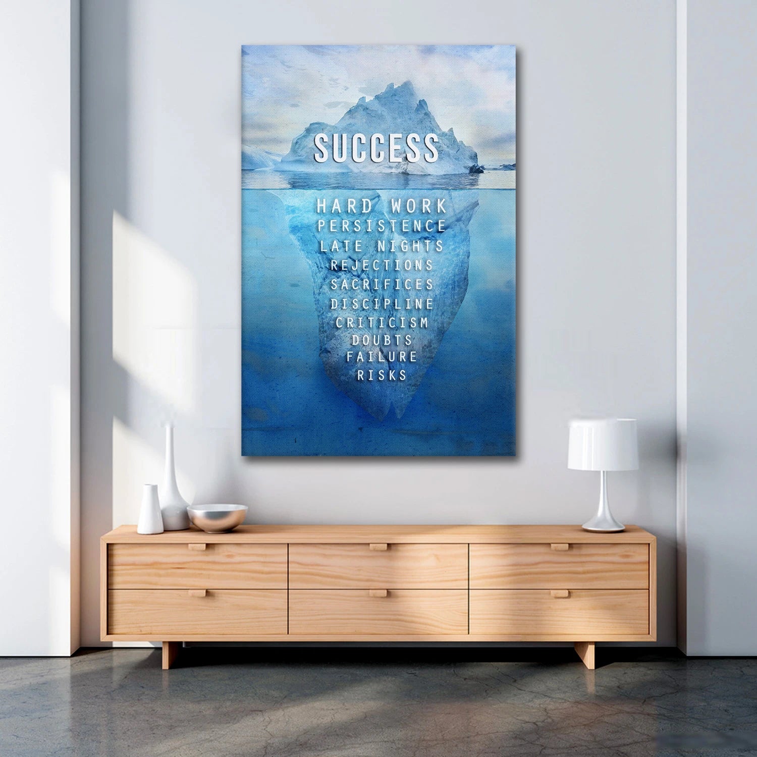 Plakat - Success isbjerg citat - Admen.dk