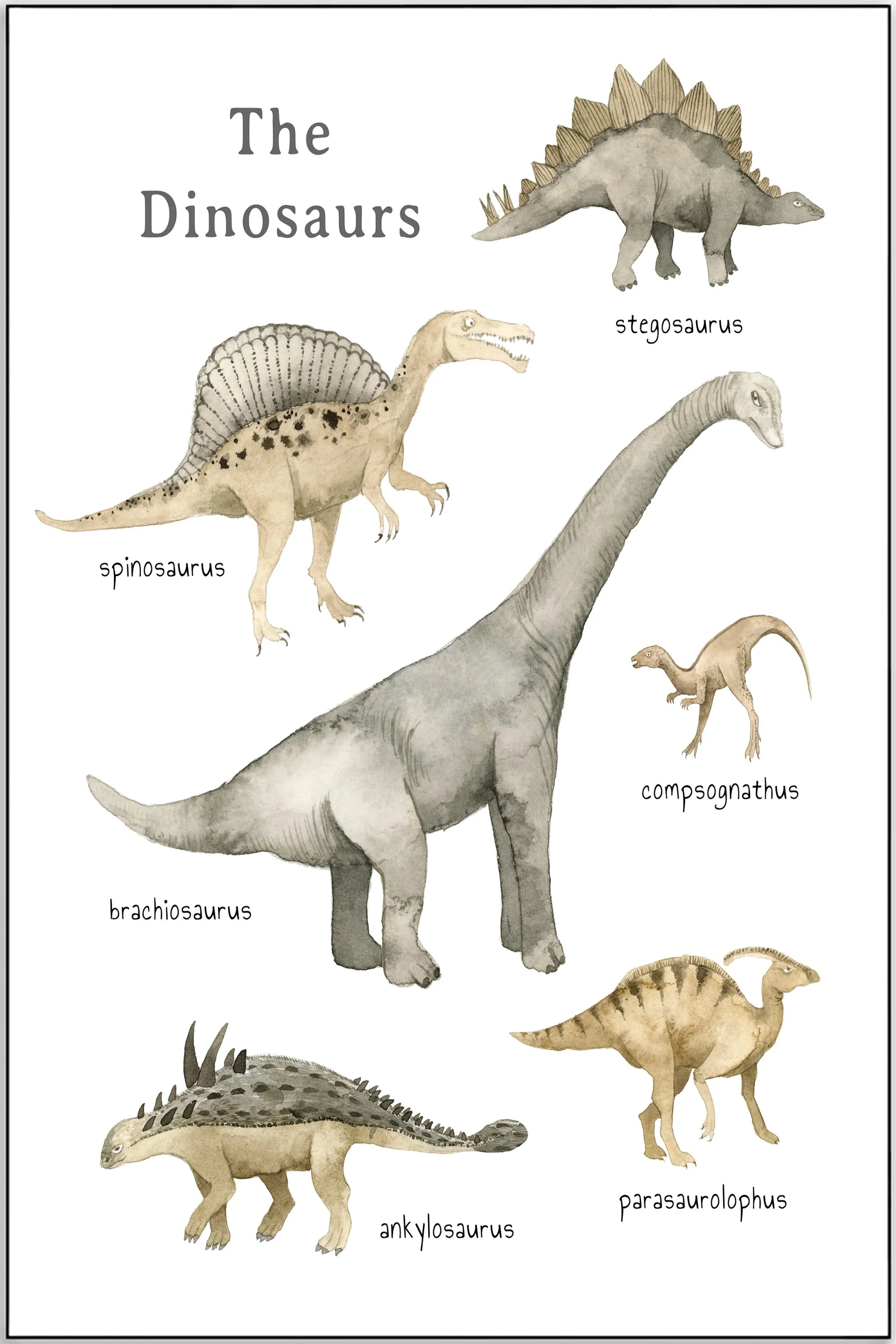Plakat - The dinosaurs - admen.dk