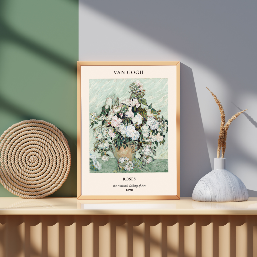 Plakat - Van Gogh - Roses 1890 kunst - Admen.dk