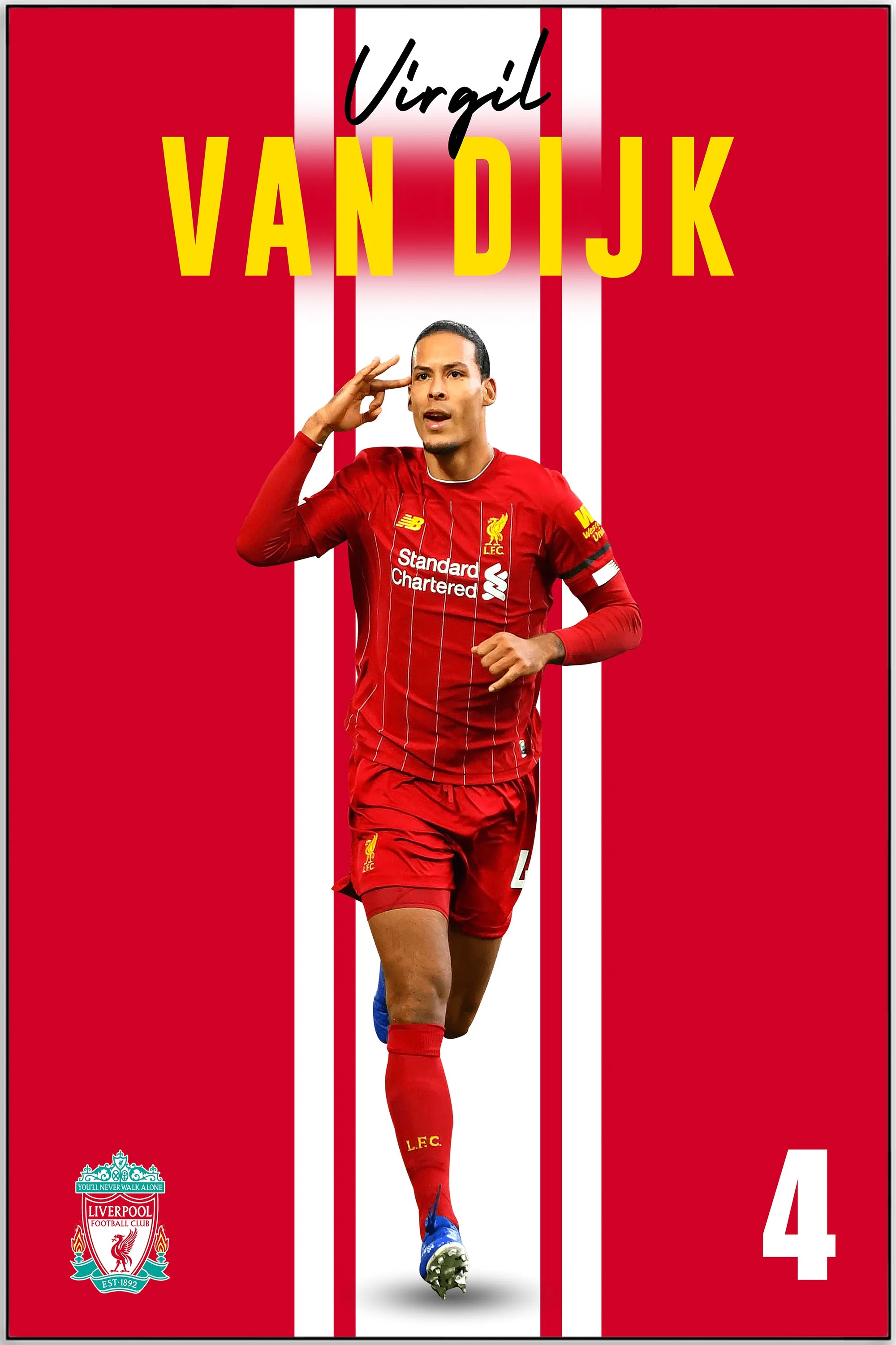 Poster - Virgil Van Dijk in victory